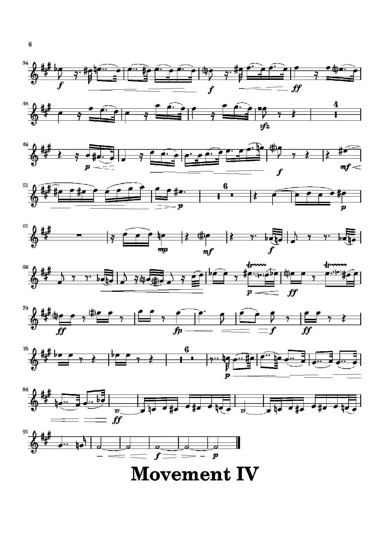 Movement（四重奏中音萨克斯分谱）