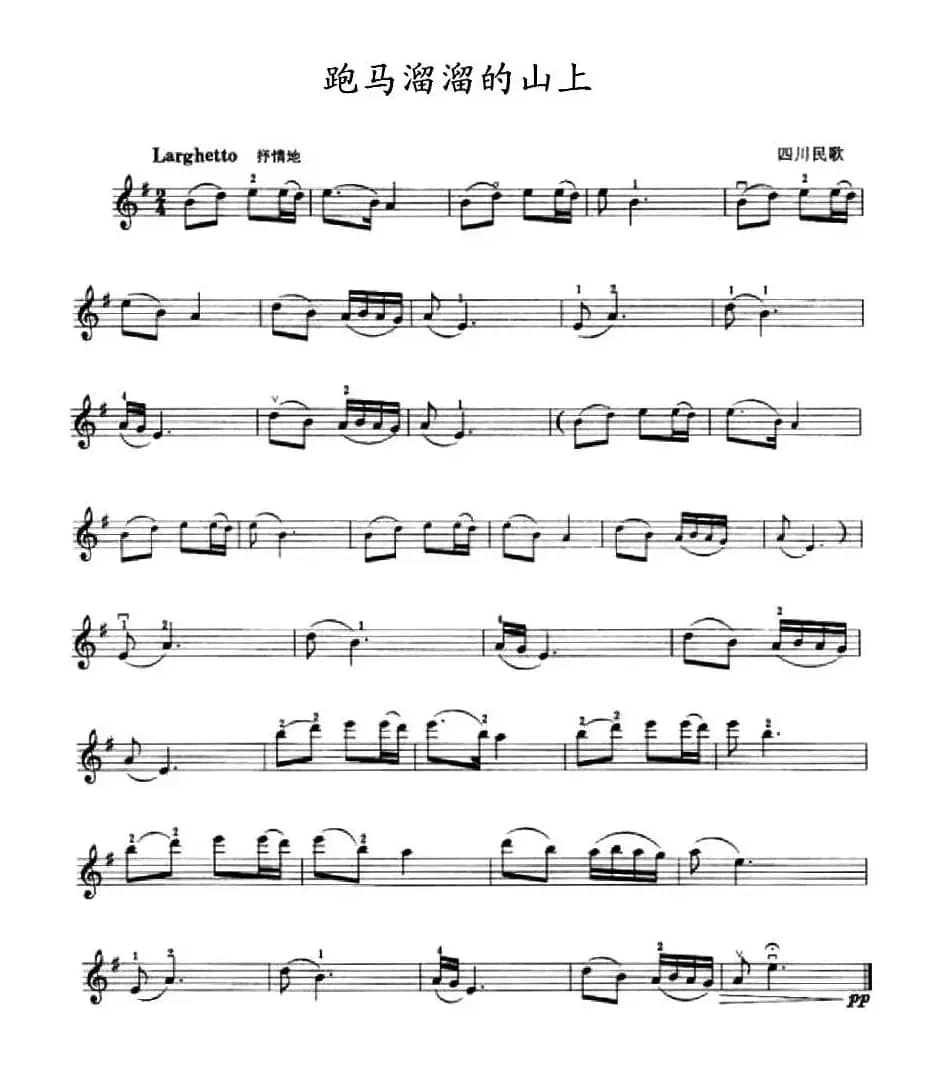 跑马溜溜的山上