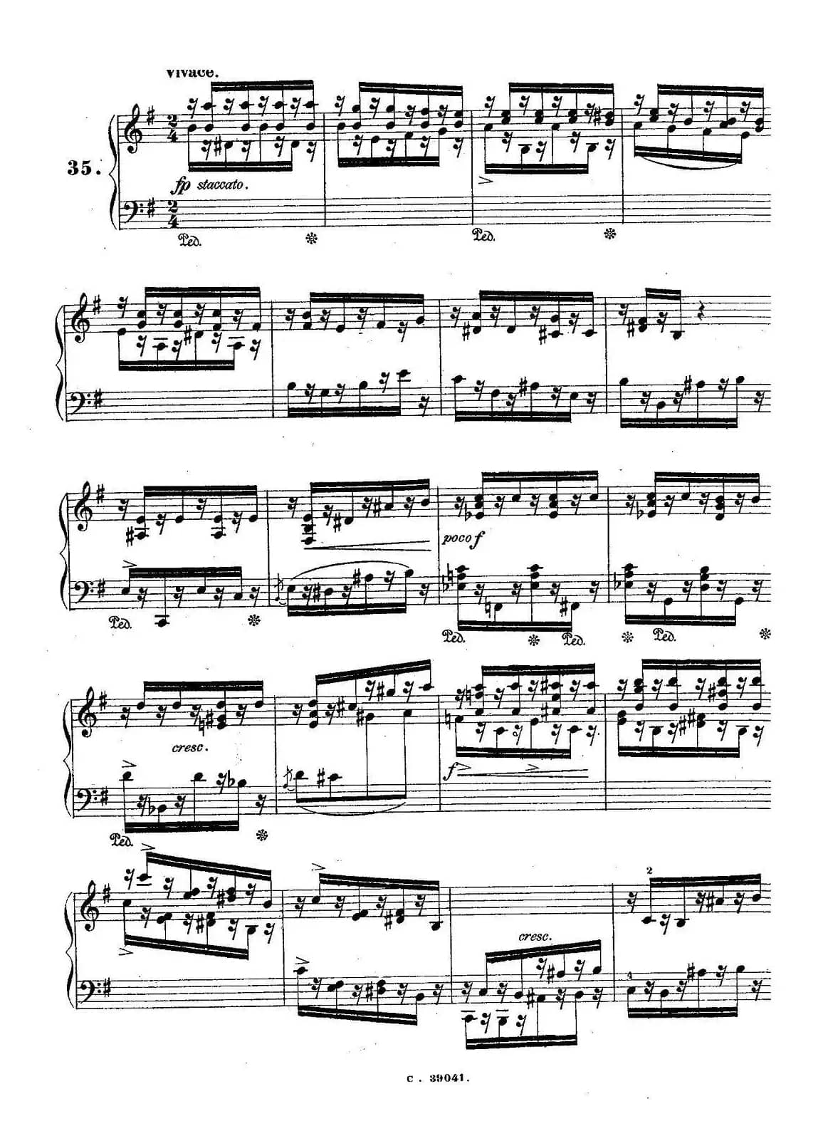 36 Etudes Rhythmiques et Melodiques Op.105（36首节奏与旋律练习曲 31—36）
