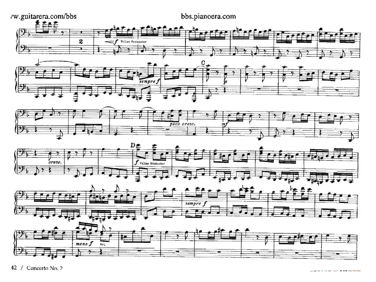Brandenburg Concerto No.2 in F Major BWV.1047(F大调第二勃兰登堡协奏曲·四手联弹版)