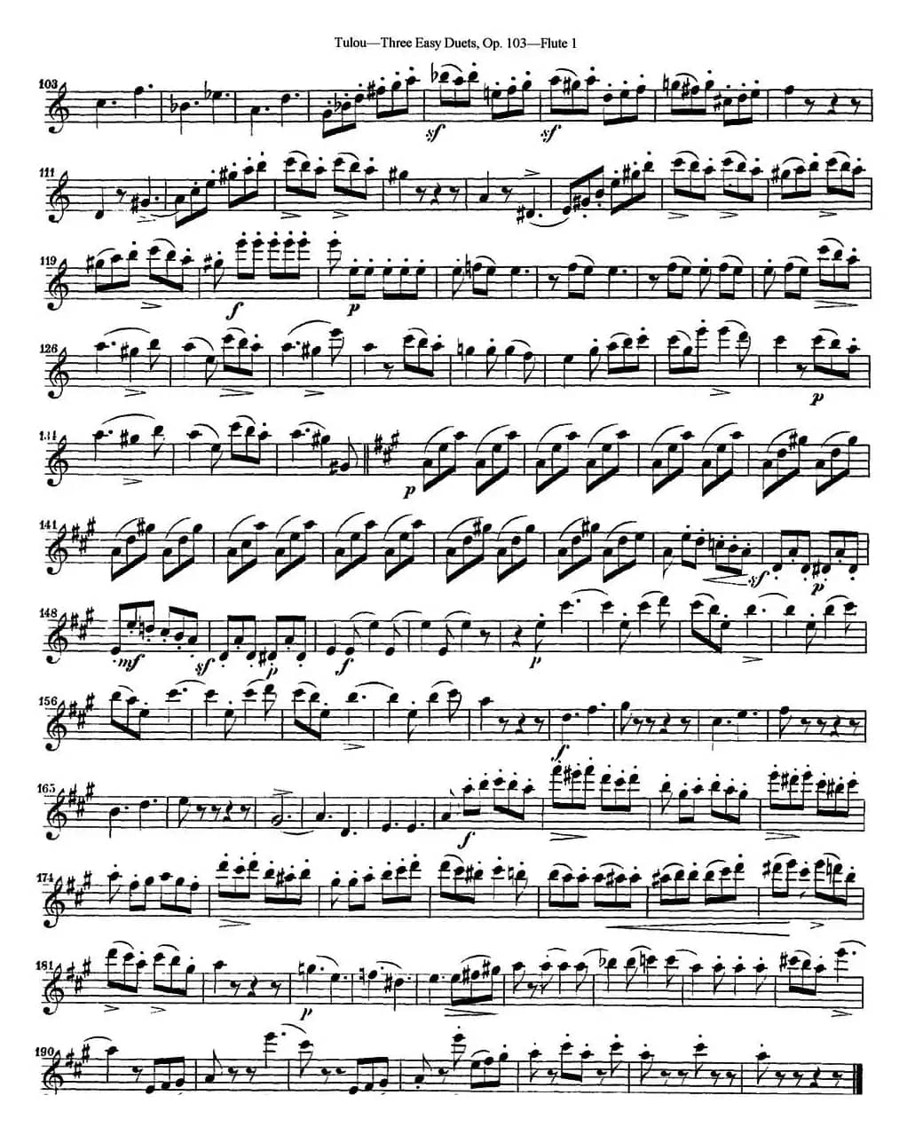 图露三首长笛简易重奏曲Op.103（Flute 1）（NO.2）