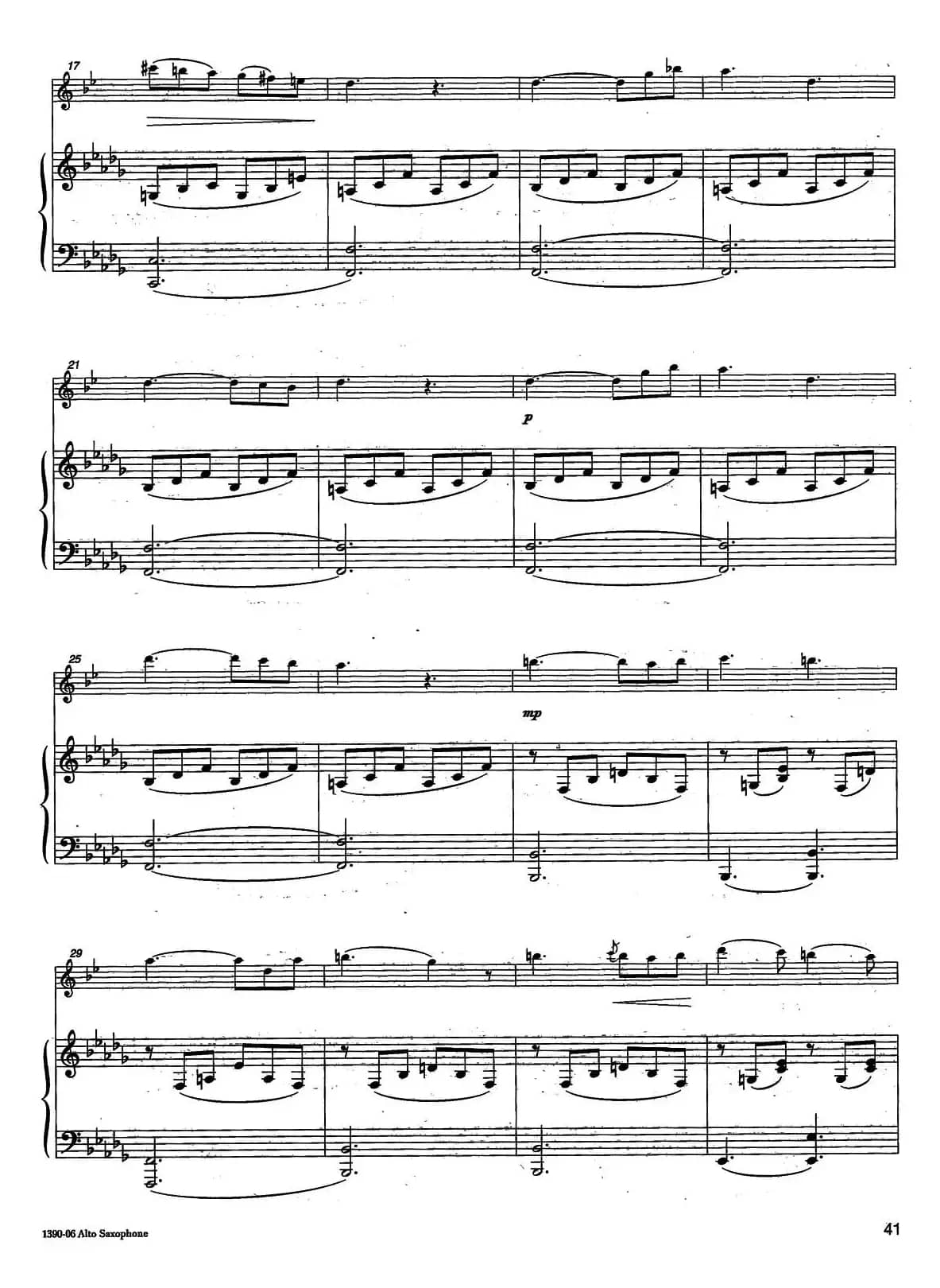 Andante mosso（中音萨克所+钢琴伴奏）