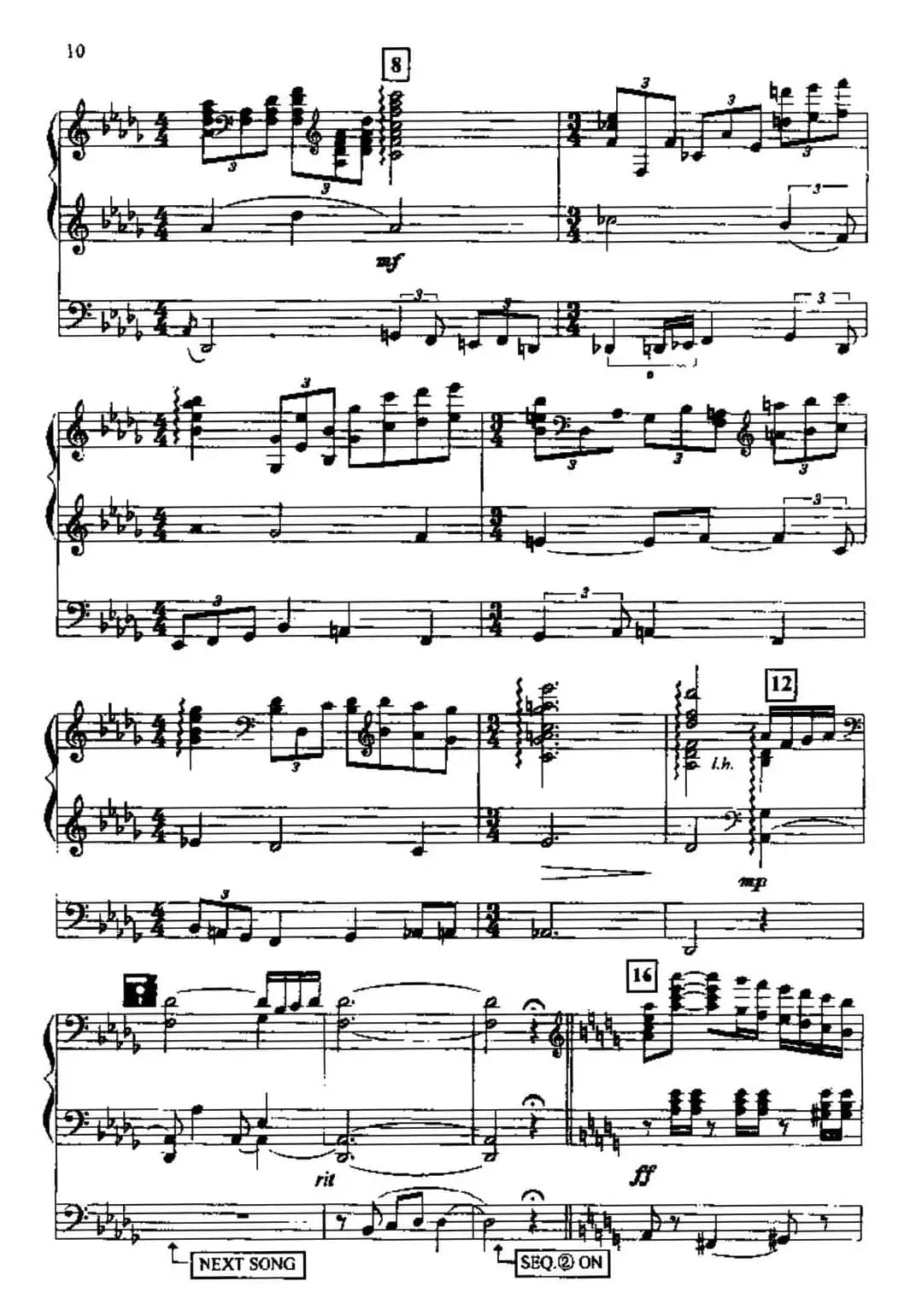 帕格尼尼主题狂想曲（双排键电子琴）