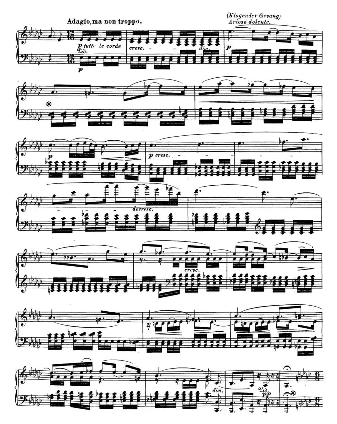 贝多芬钢琴奏鸣曲31 降A大调 Op.110 A-flat major