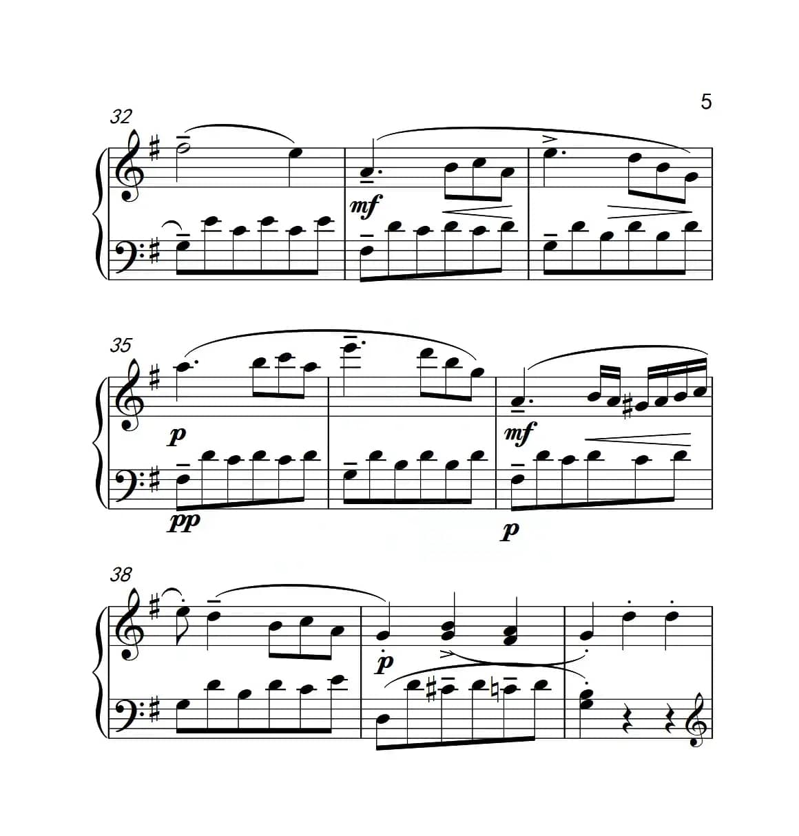 第四级A组 G大调小奏鸣曲（中国音乐学院钢琴考级作品1~6级）