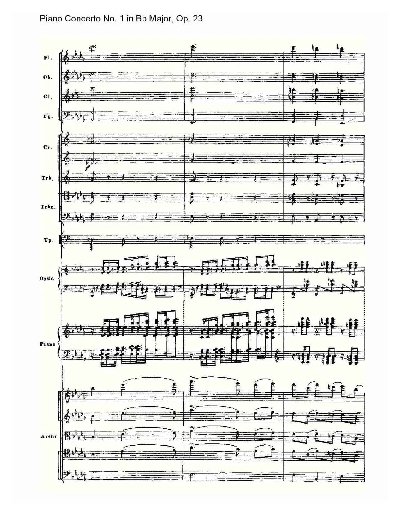 Bb大调第一钢琴协奏曲,Op.23第一乐章第一部（一）