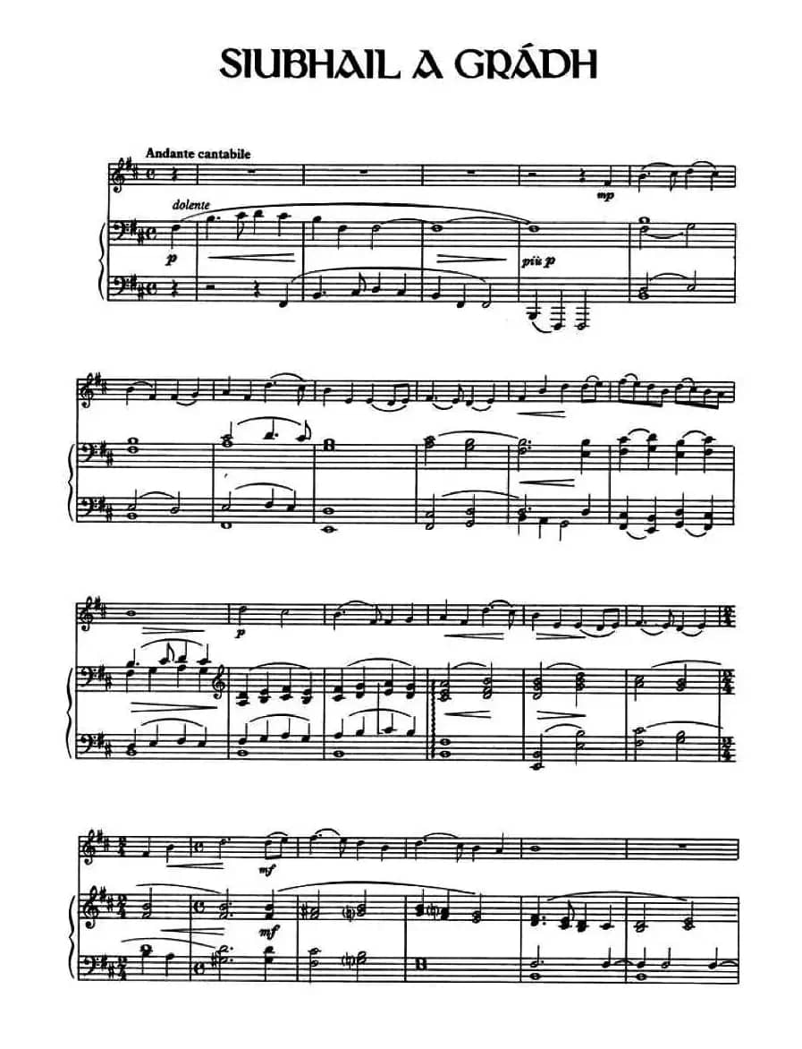 Siubhail a Gradh （爱尔兰曲调）