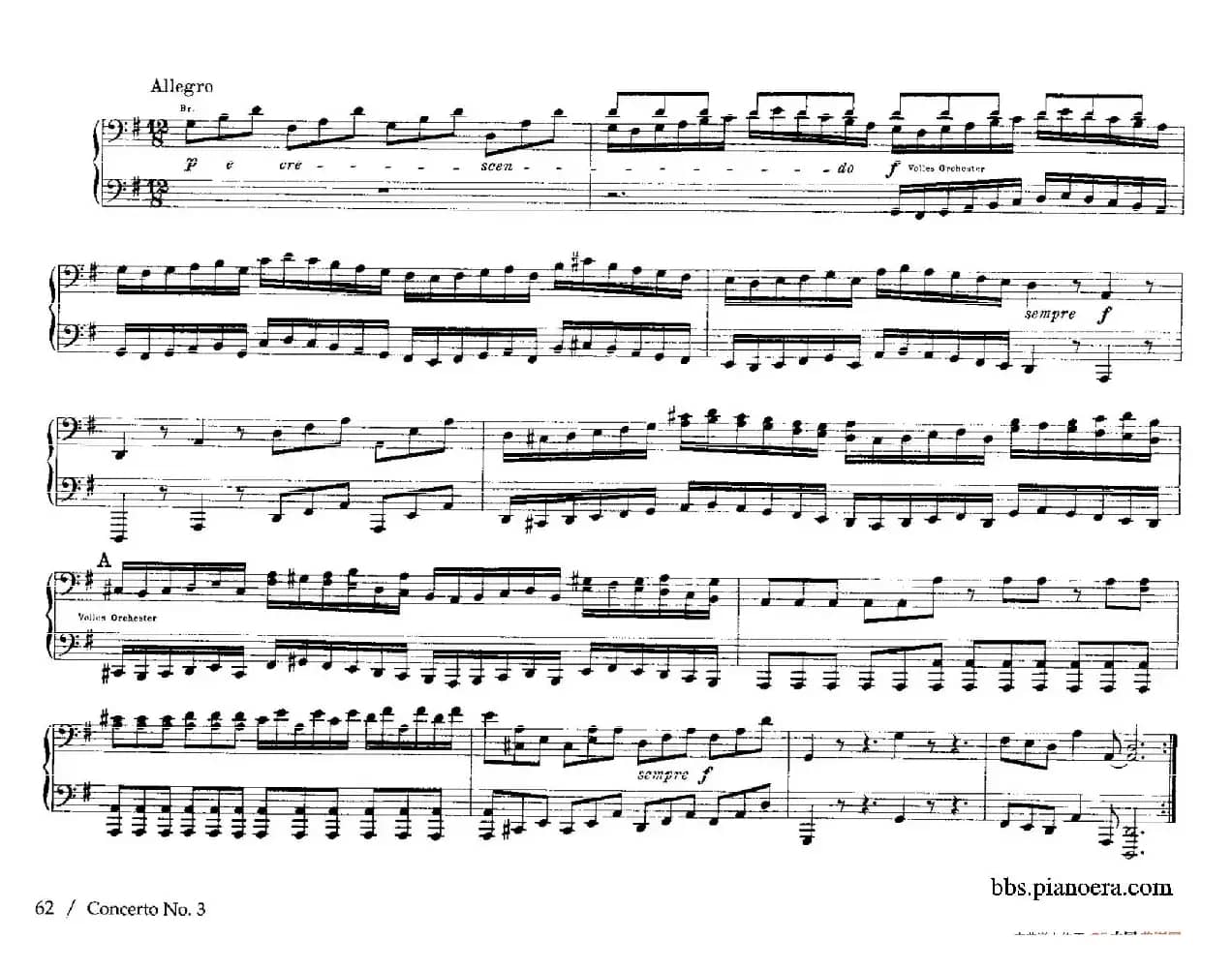 Brandenburg Concerto No.3 in G Major BWV.1048（G大调第三勃兰登堡协奏曲·四手联弹版）