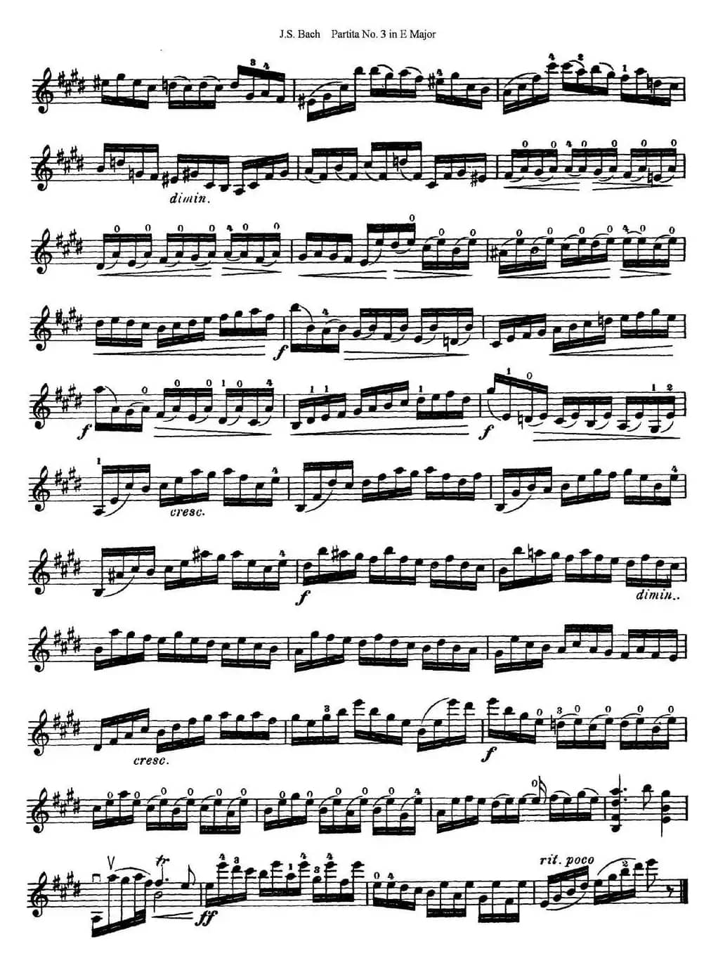 6 Violin Sonatas and Partitas 6.Partita No.3 in E Major