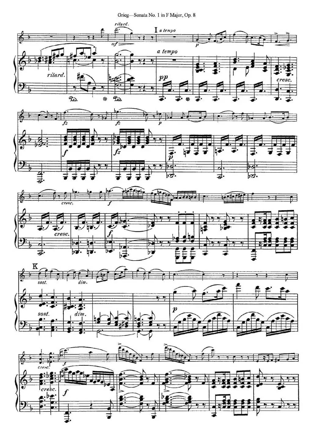 Violin Sonata No.1 Op.3（小提琴+钢琴伴奏）