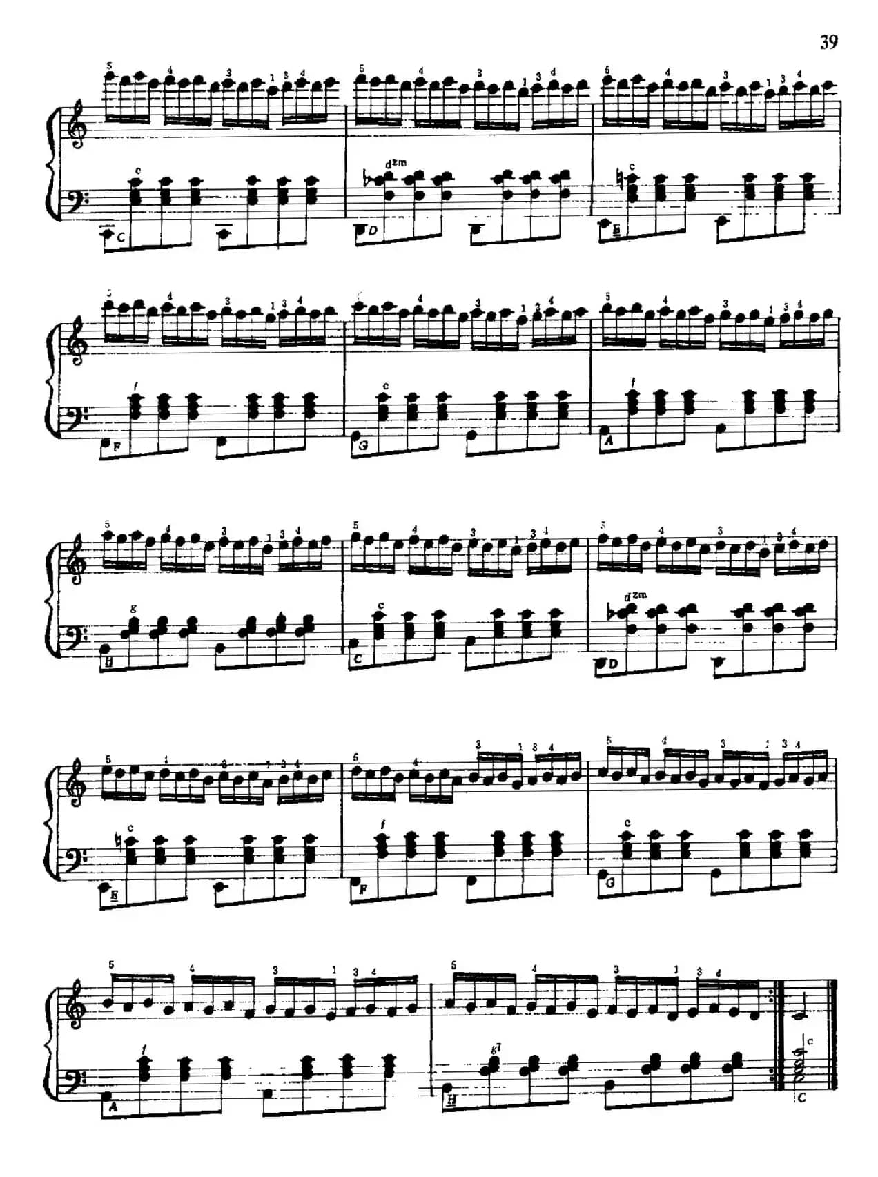 手风琴手指练习 第一部分（21—30）