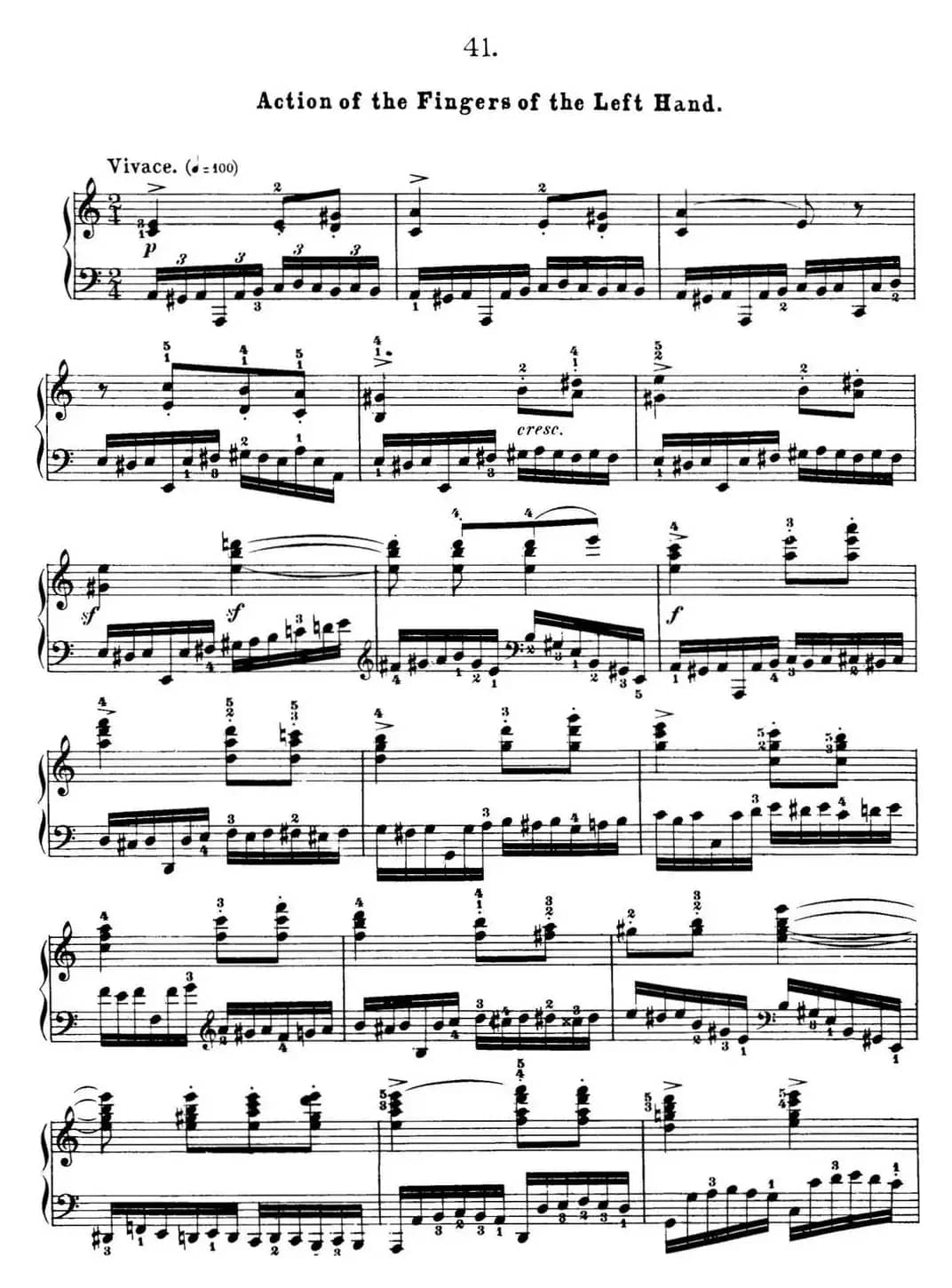 50首车尔尼Op.740钢琴手指灵巧技术练习曲（NO.41）