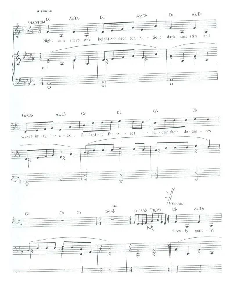 韦伯音乐剧《剧院魅影》主题歌曲