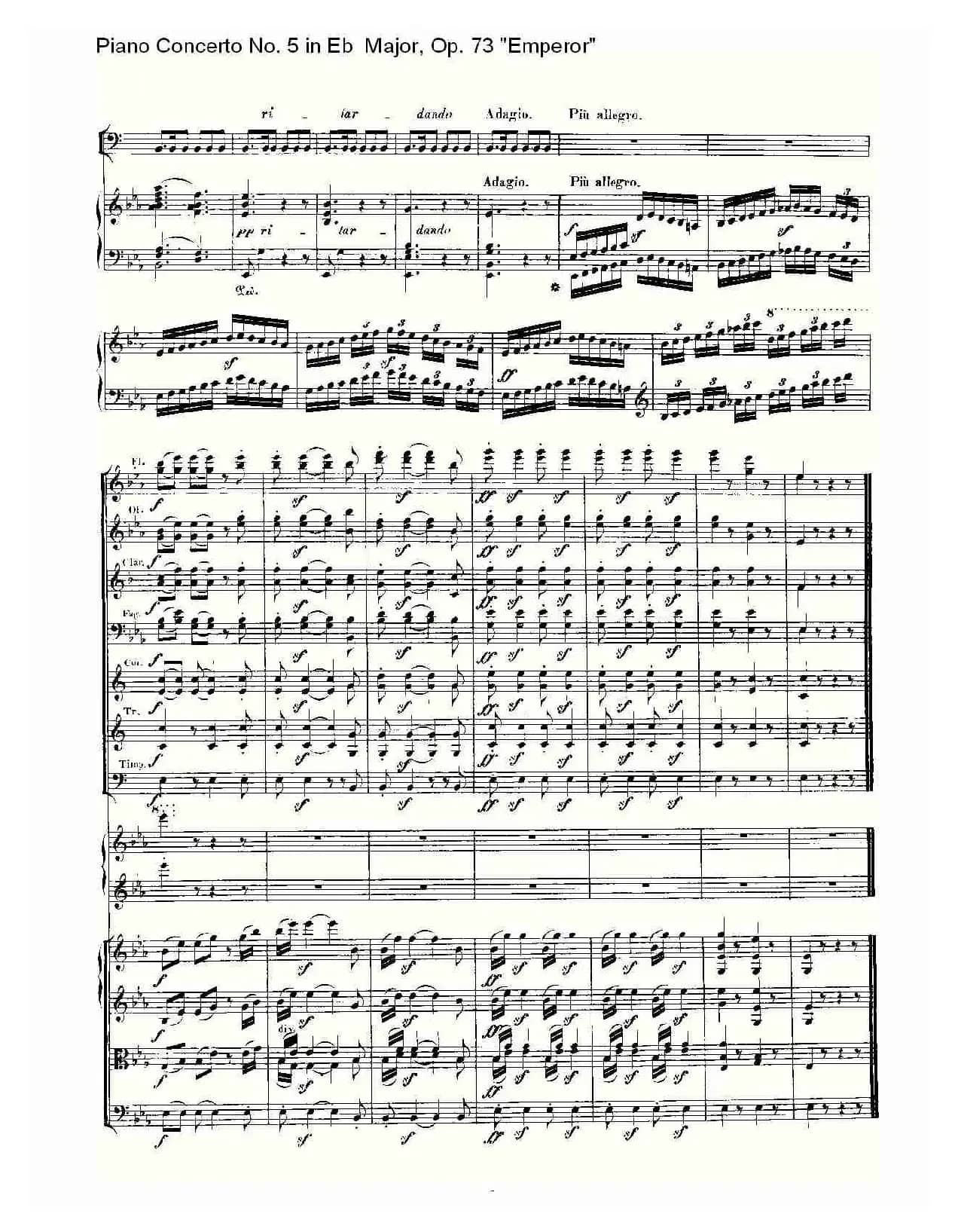 Eb大调钢琴第五协奏曲 Op.73“皇帝”第三乐章
