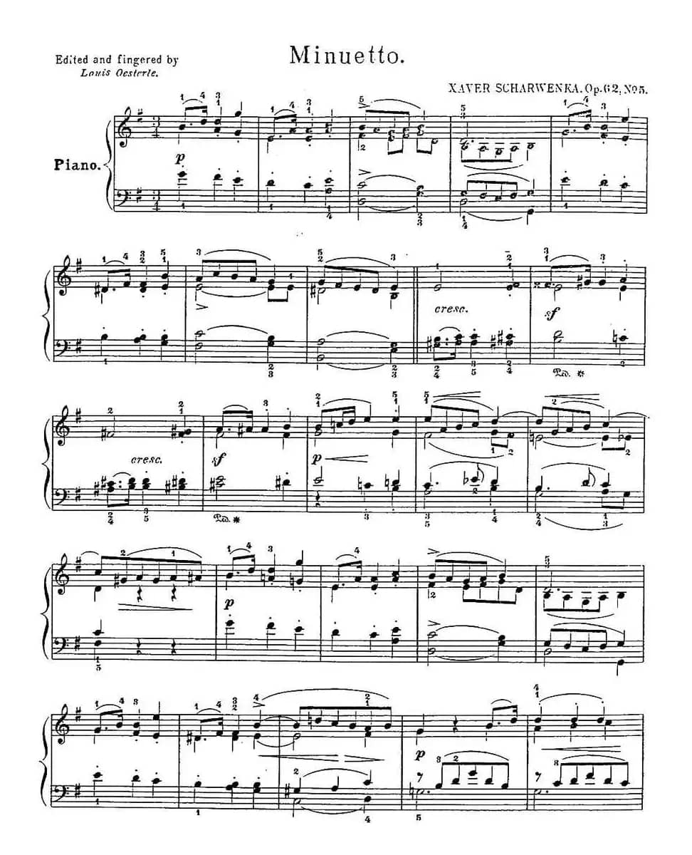 Album f the Young Op·62（5· 小步舞曲 Minuetto，G大调）