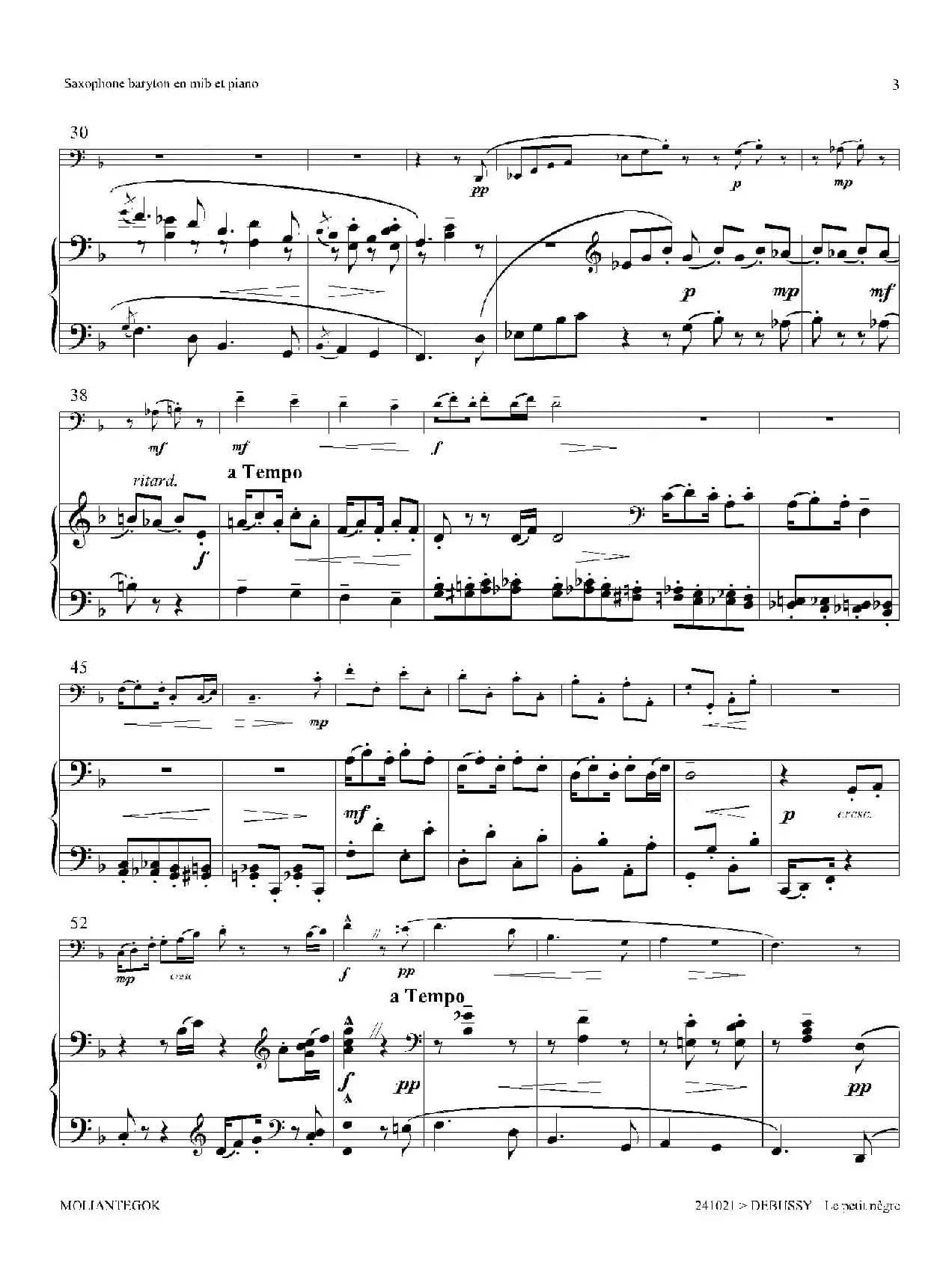 小黑人（上低音萨克斯+钢琴伴奏）