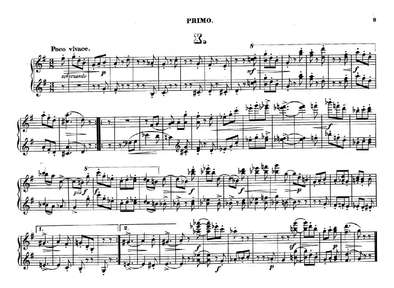 Zwolf Original-Compositionen fur Pianoforte zu 4 Handen Op.57（12首四手联弹小品·10）