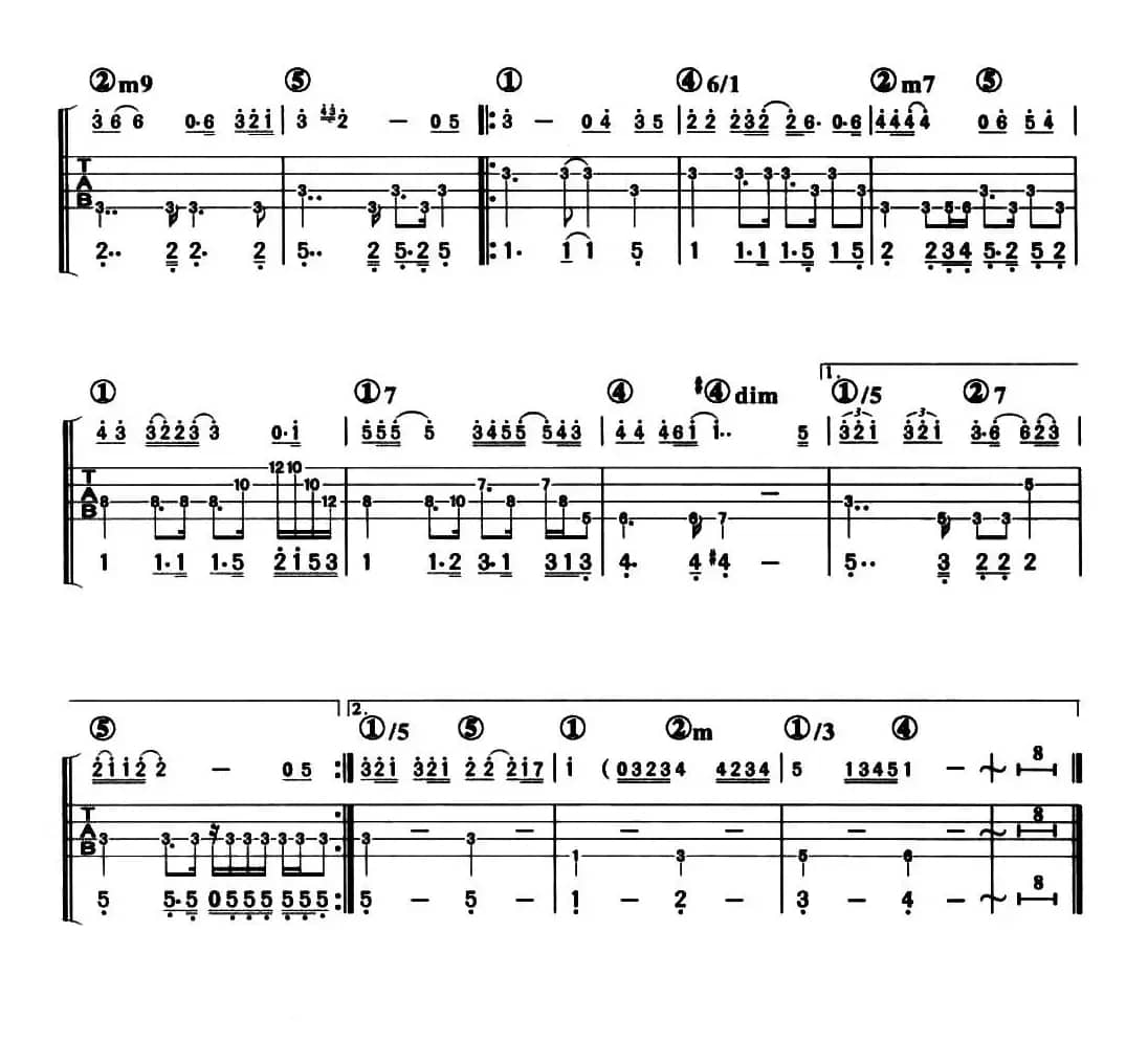 剪爱（贝司谱）