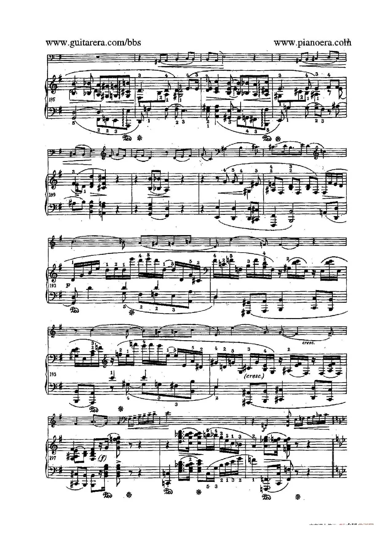 Sonata for Cello and Piano in g Minor Op.65（g小调大提琴奏鸣曲·大提琴+钢琴）