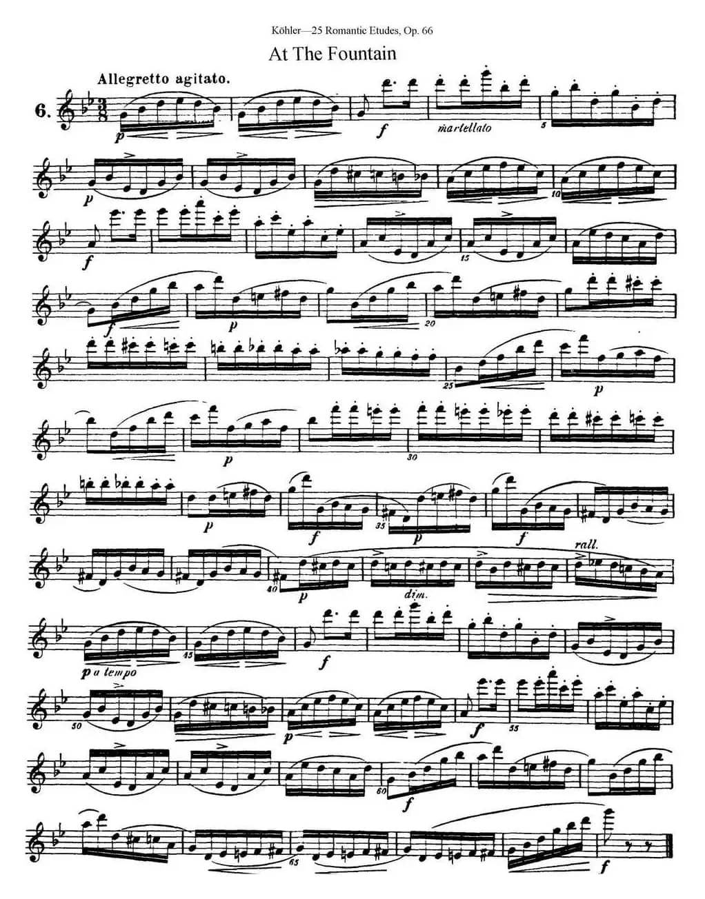 25首浪漫练习曲作品66号（NO.6）