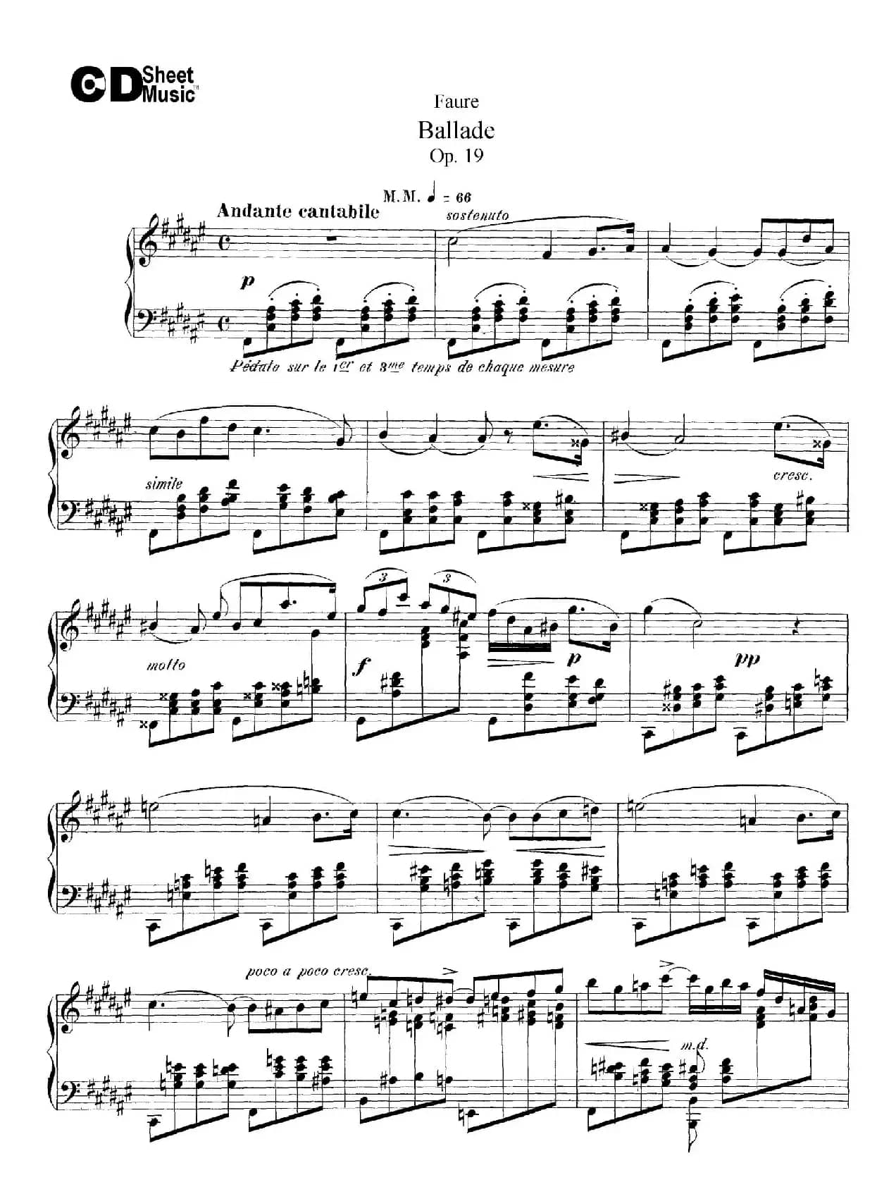 Ballade Op.19（叙事曲）