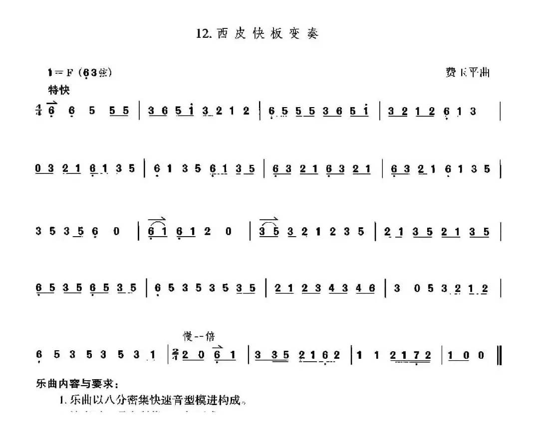 西皮快板变奏（京胡）