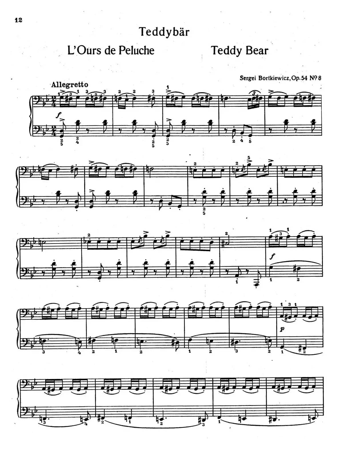 9首简易小品“玩偶” （9 Easy Pieces Op.54）（8）