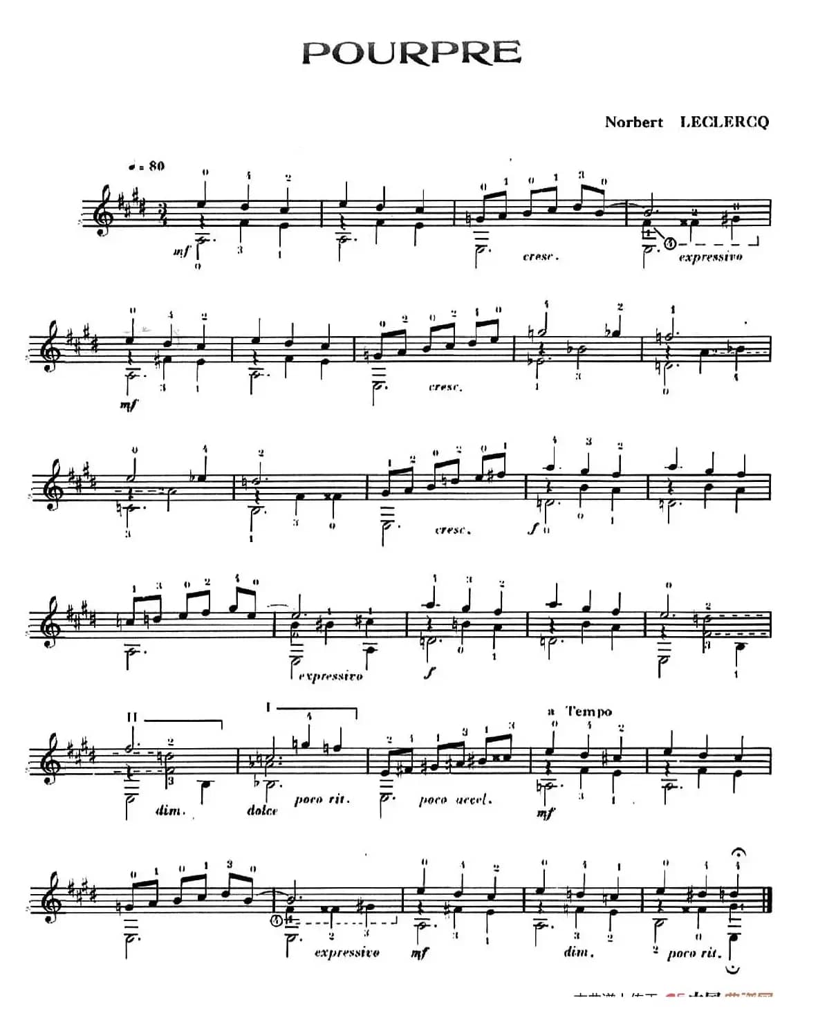 Six Couleurs-1（古典吉他）