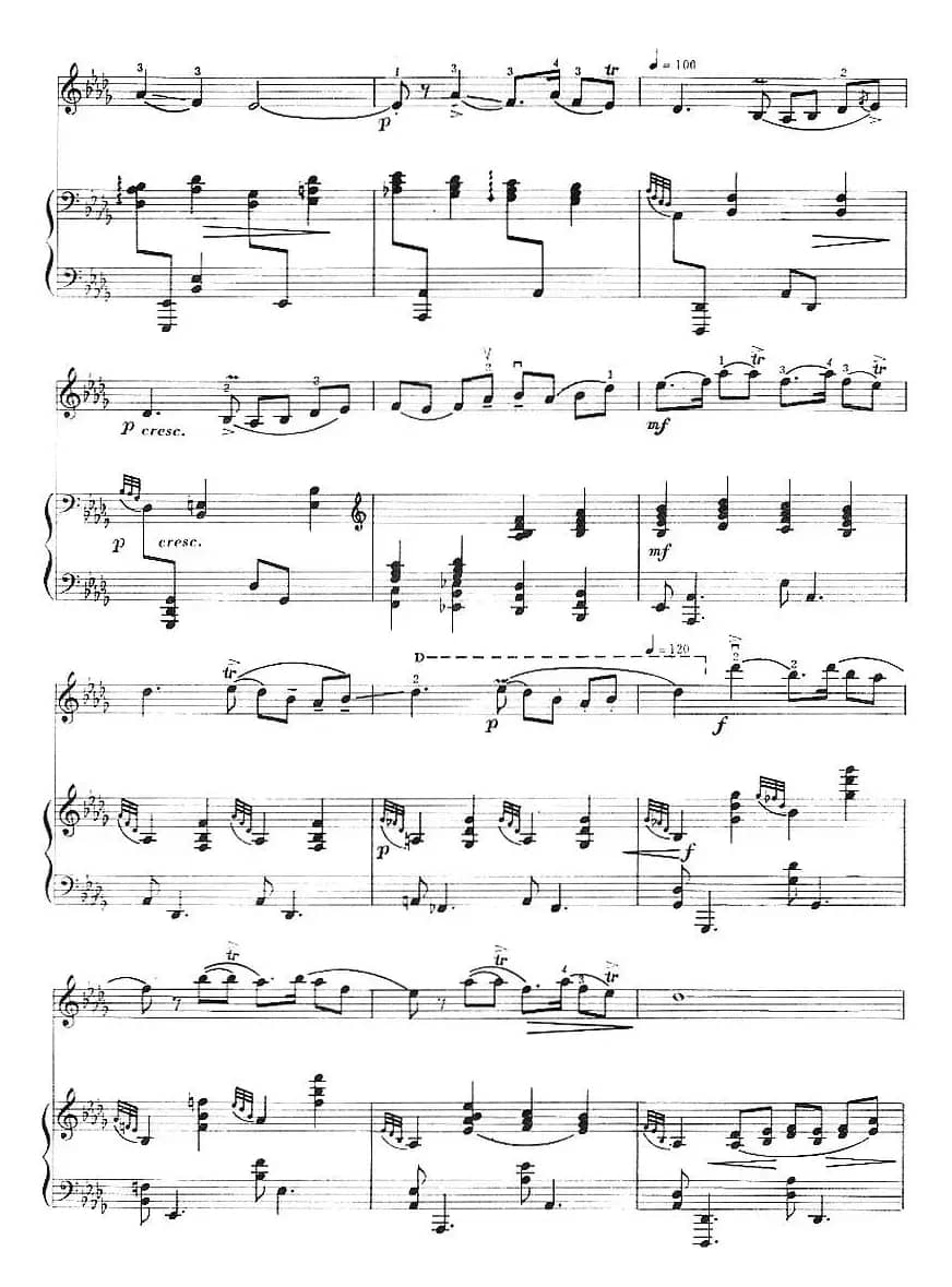 关山月（小提琴+钢琴伴奏）