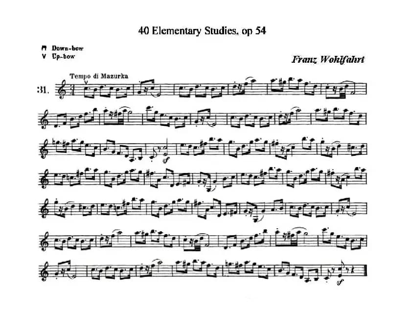 40首小提琴初级技巧练习曲之31