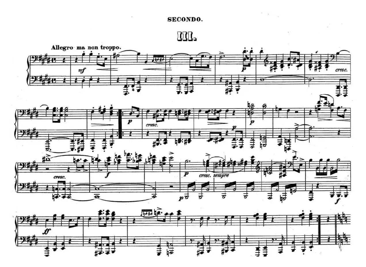 Zwolf Original-Compositionen fur Pianoforte zu 4 Handen Op.57（12首四手联弹小品·3）