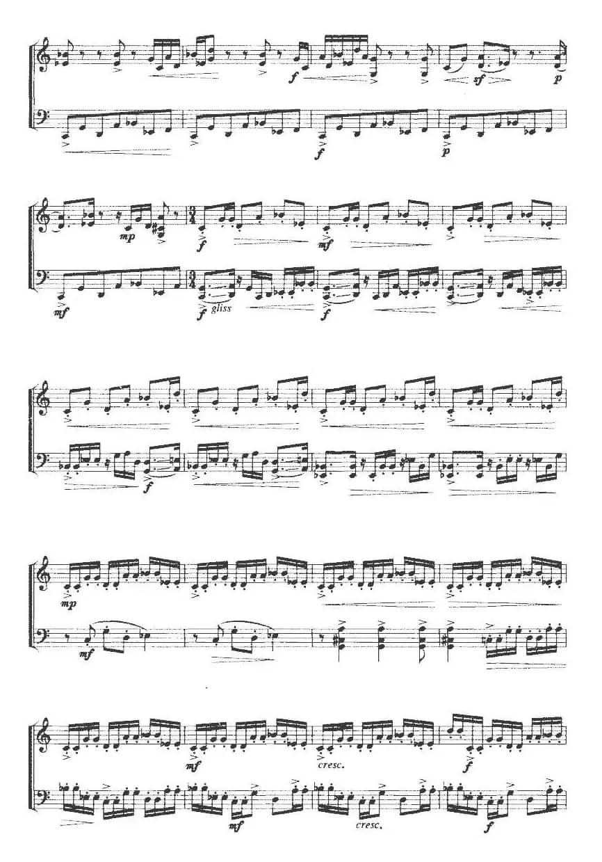 五度二重奏（大提琴）