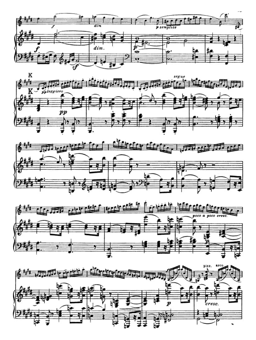 E小调协奏曲（Op.64）（小提琴+钢琴）