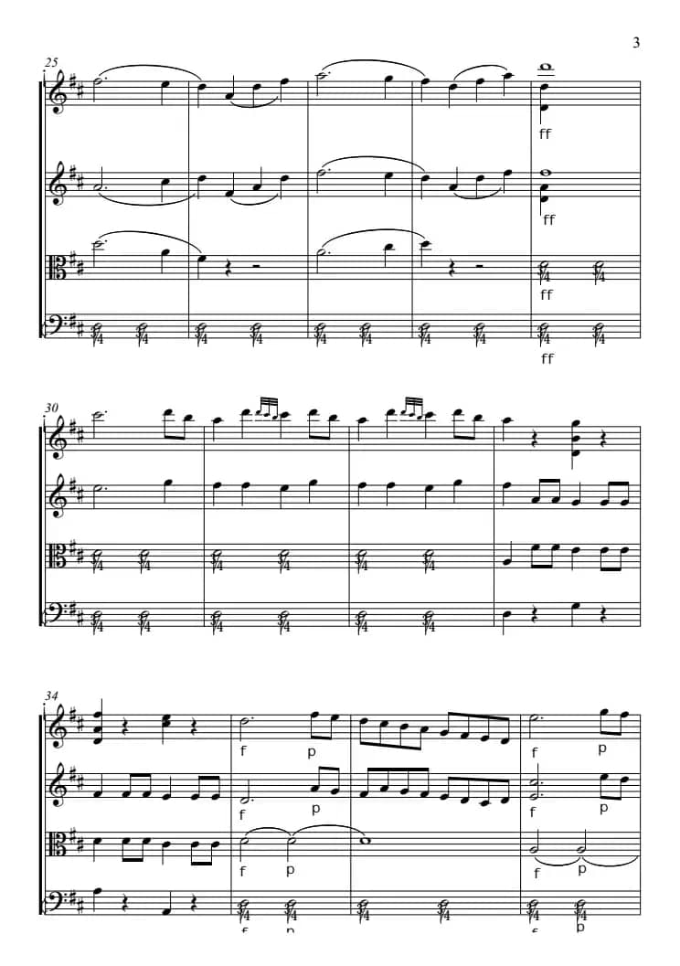 费加罗的婚礼（弦乐四重奏）