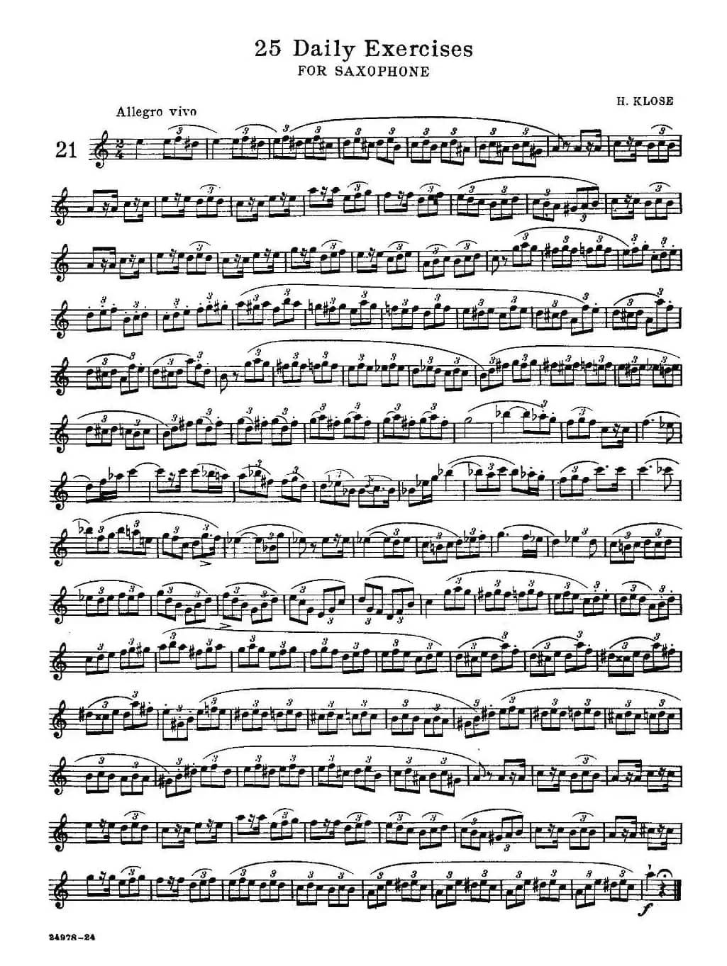 klose - 25首萨克斯练习曲（21）