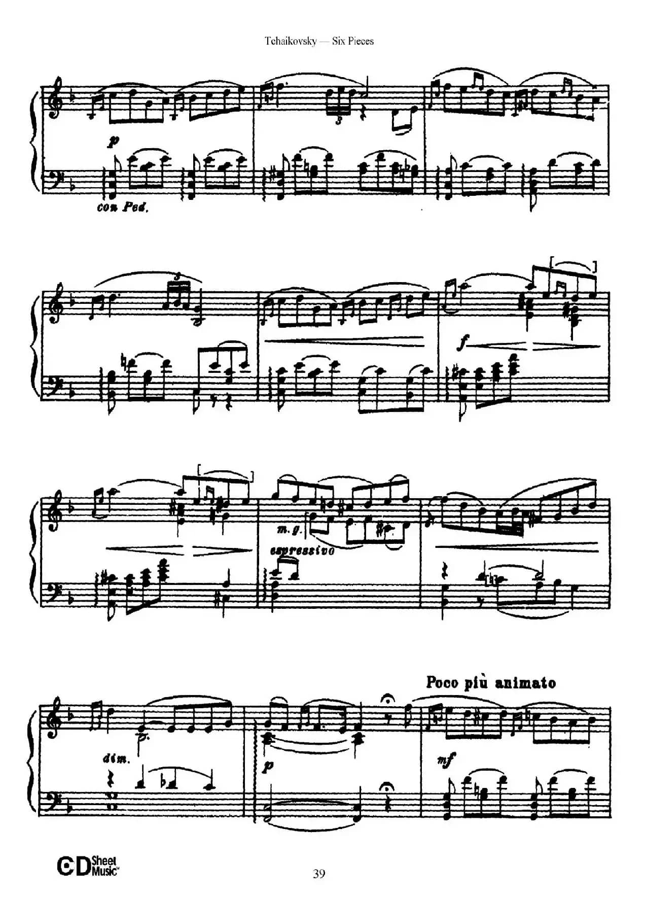 Six Pieces Op.51（6首小品·5）