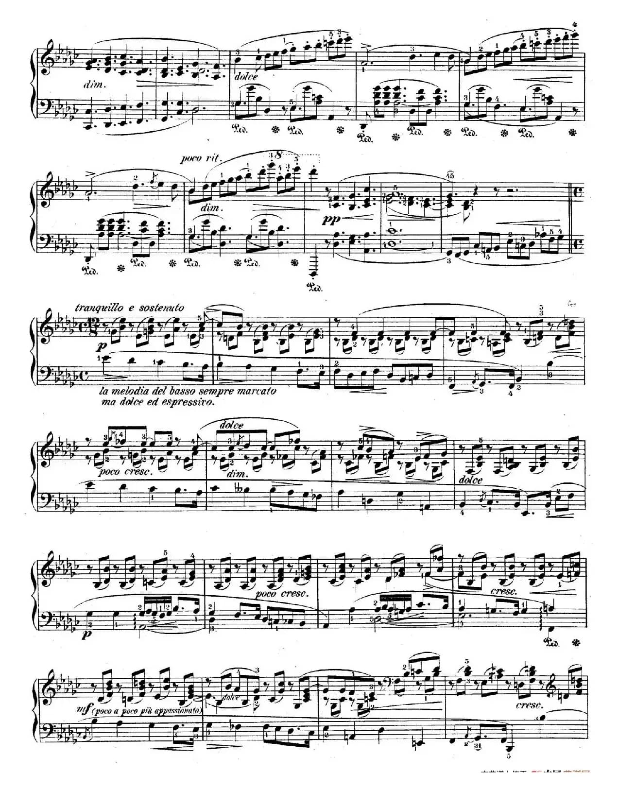 Impromptu No.3 in G-flat Major Op.51（降G大调第三即兴曲）