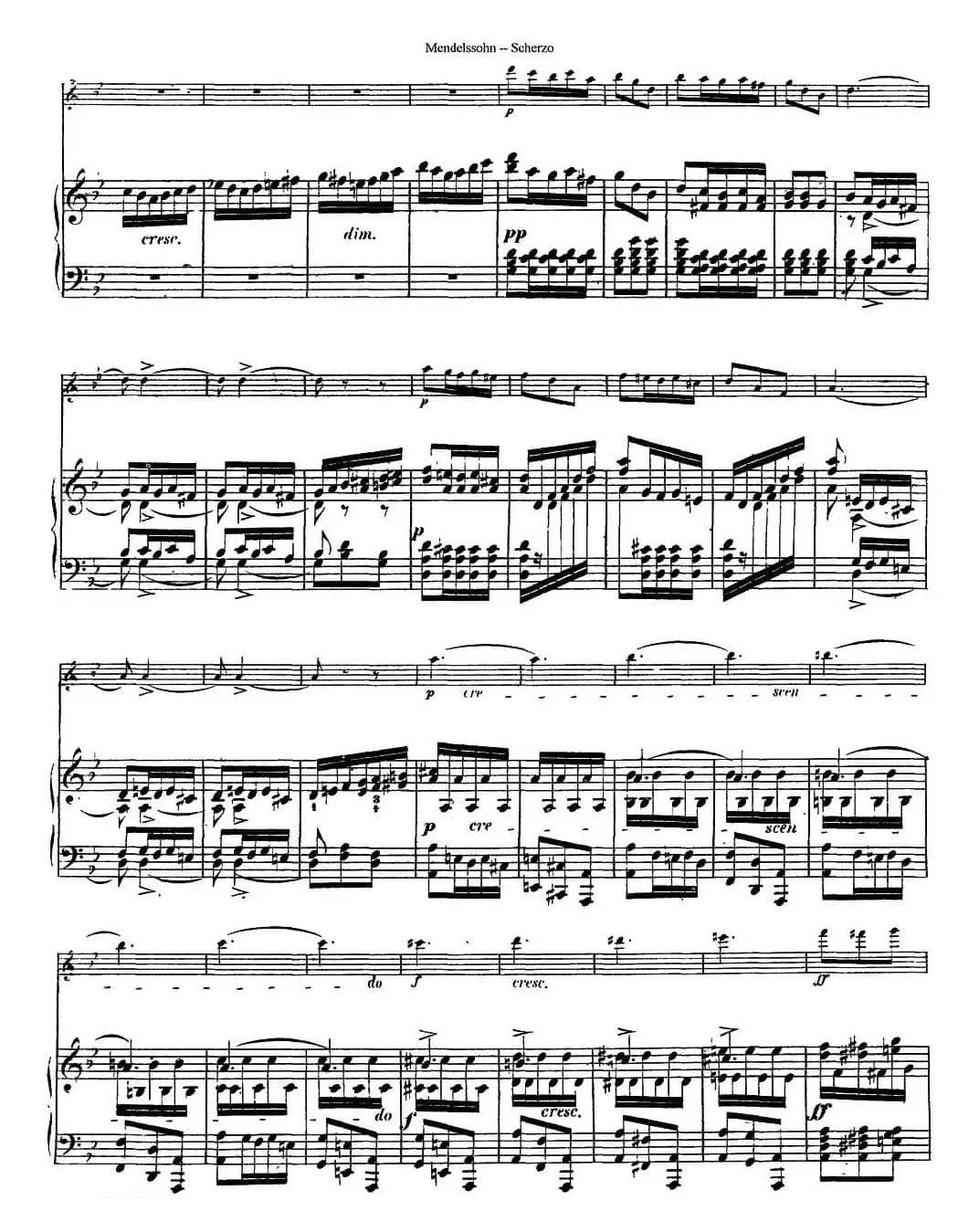 Scherzo（长笛+钢琴）