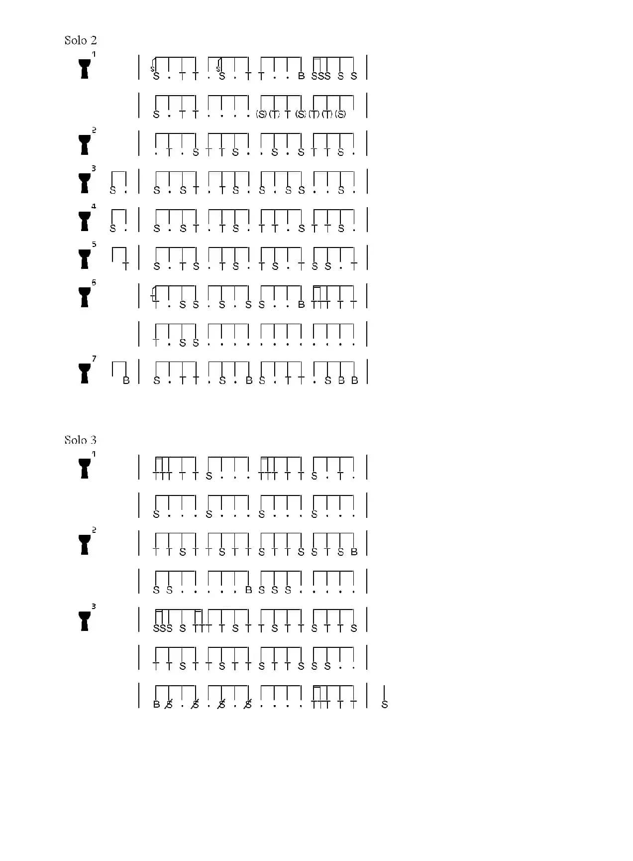 Toro（非洲手鼓谱）