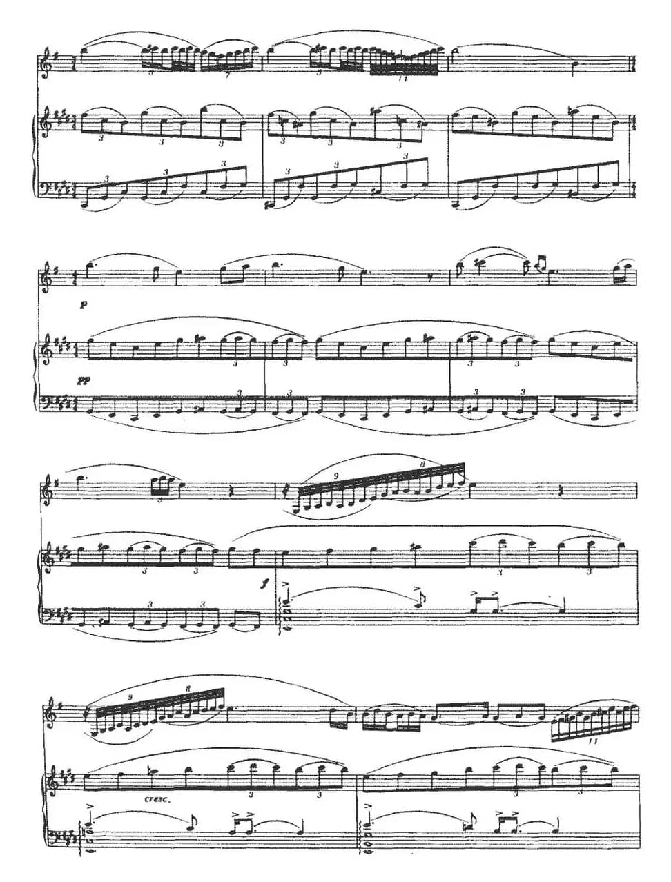 升f小调第一单簧管奏鸣曲（第三乐章、单簧管+钢琴伴奏）