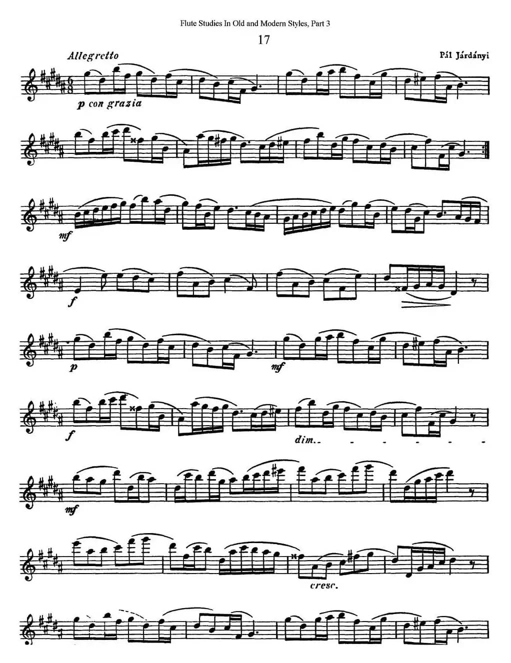 斯勒新老风格长笛练习重奏曲（第三部分）（NO.17-NO.19）