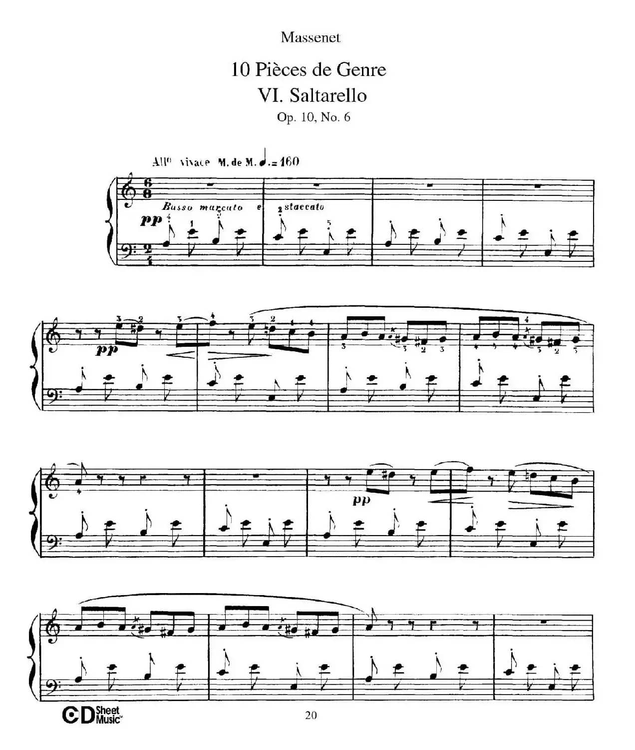 Dix Pièces de Genre Op.10（10首个性小品·Ⅵ）