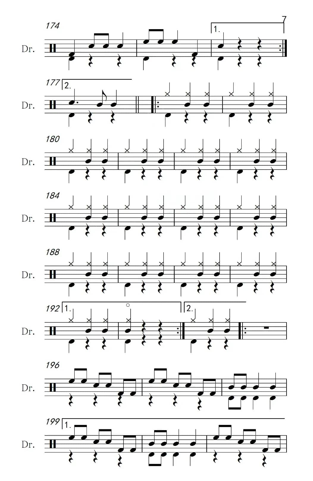 [法]溜冰圆舞曲（架子鼓谱）