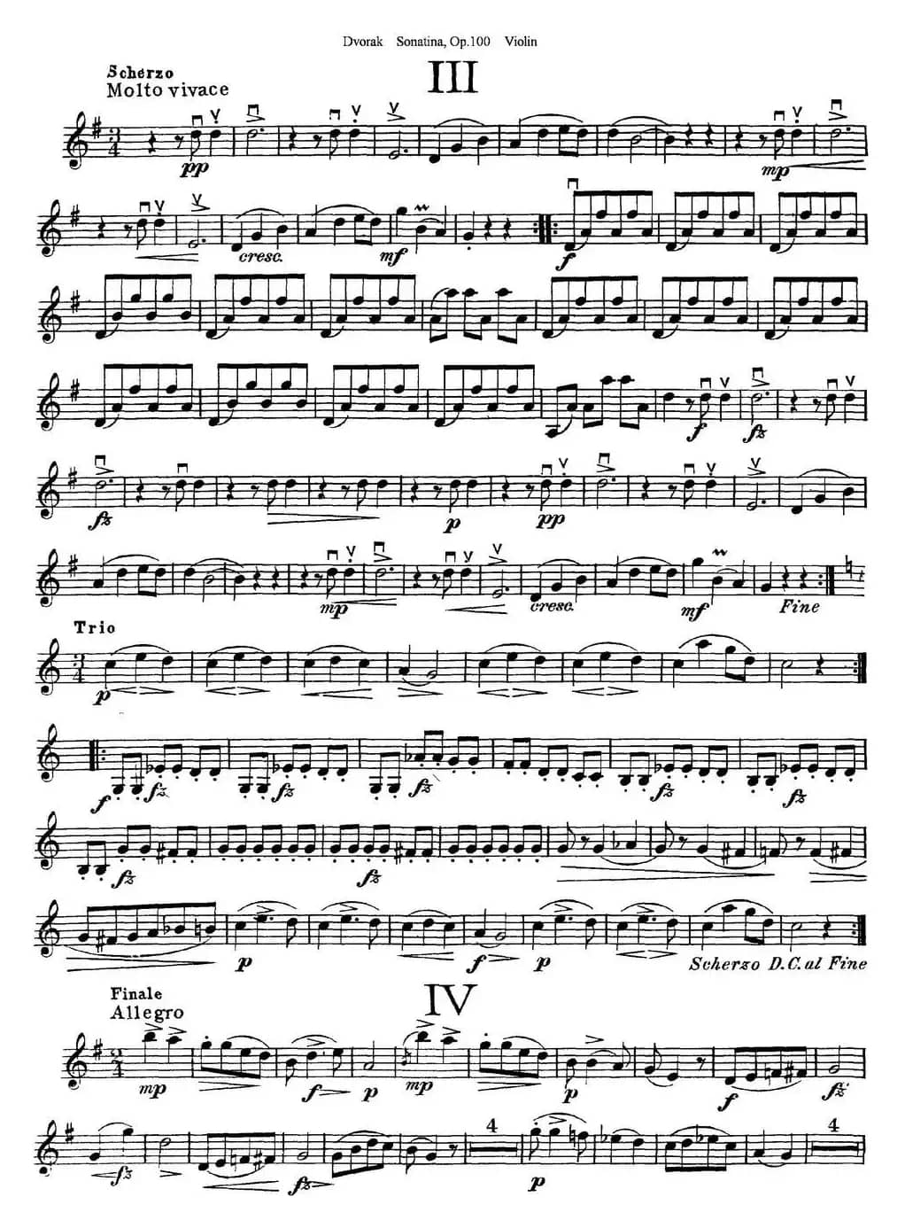 Violin Sonatina Op.100