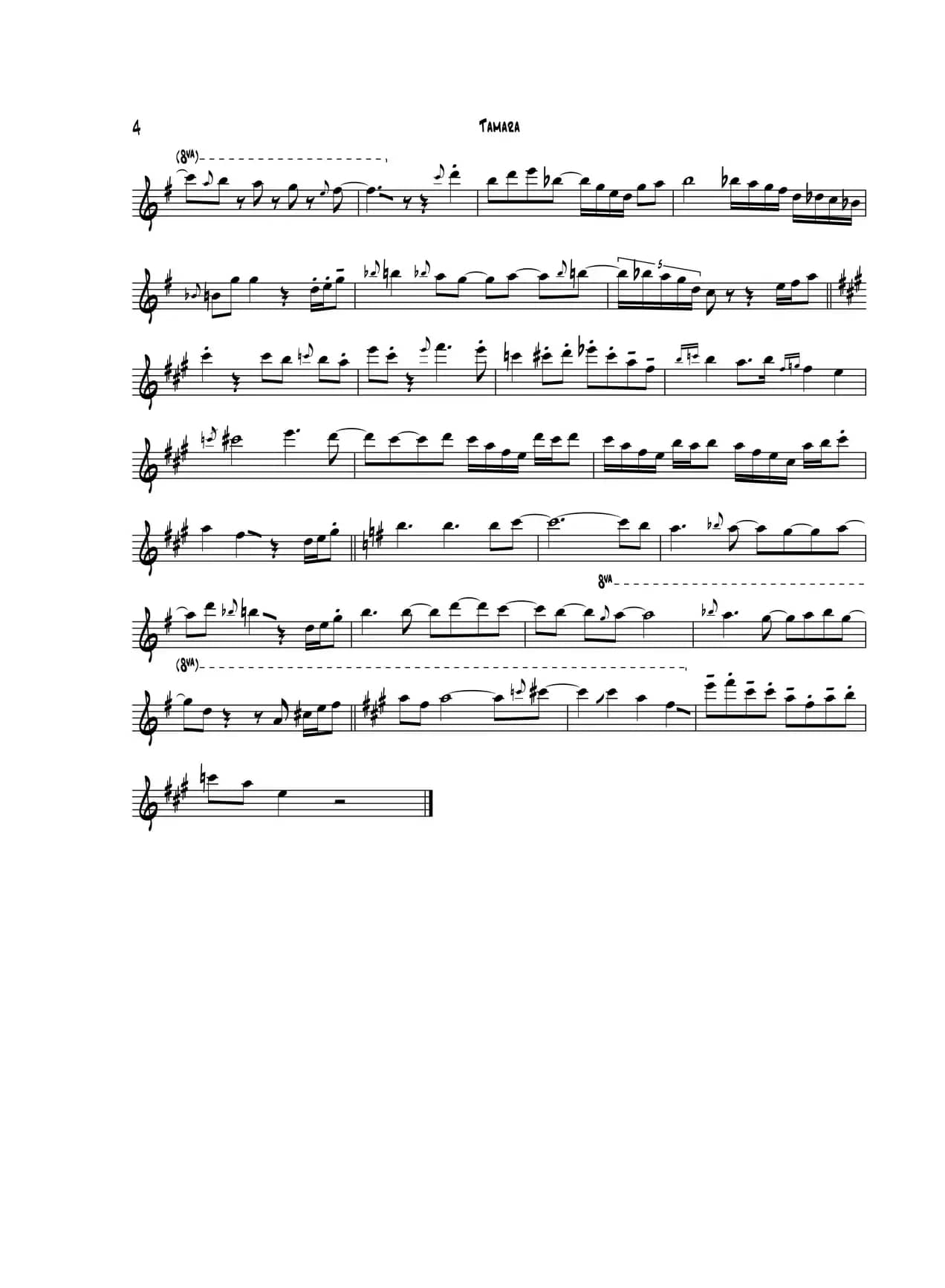 Tamara（中音萨克斯）