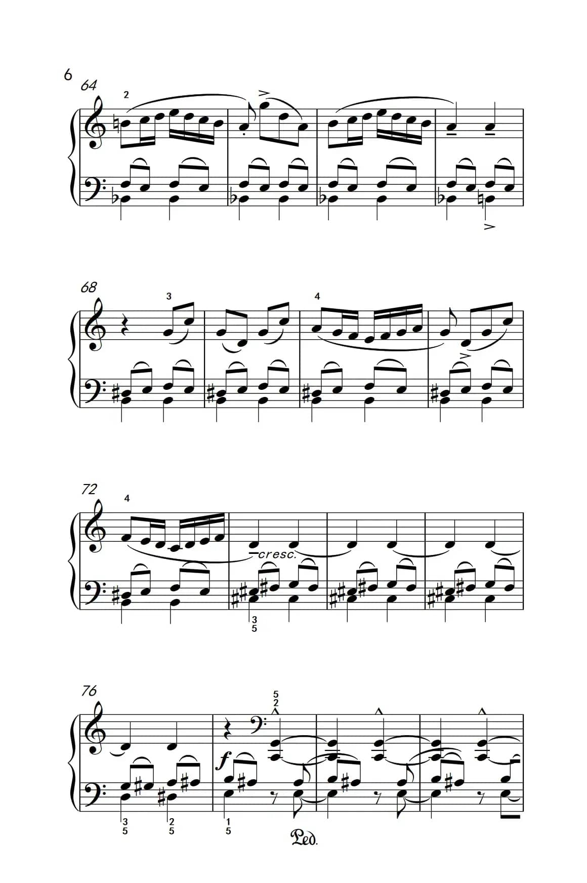 固定低音（巴托克 小宇宙 钢琴教程 6）