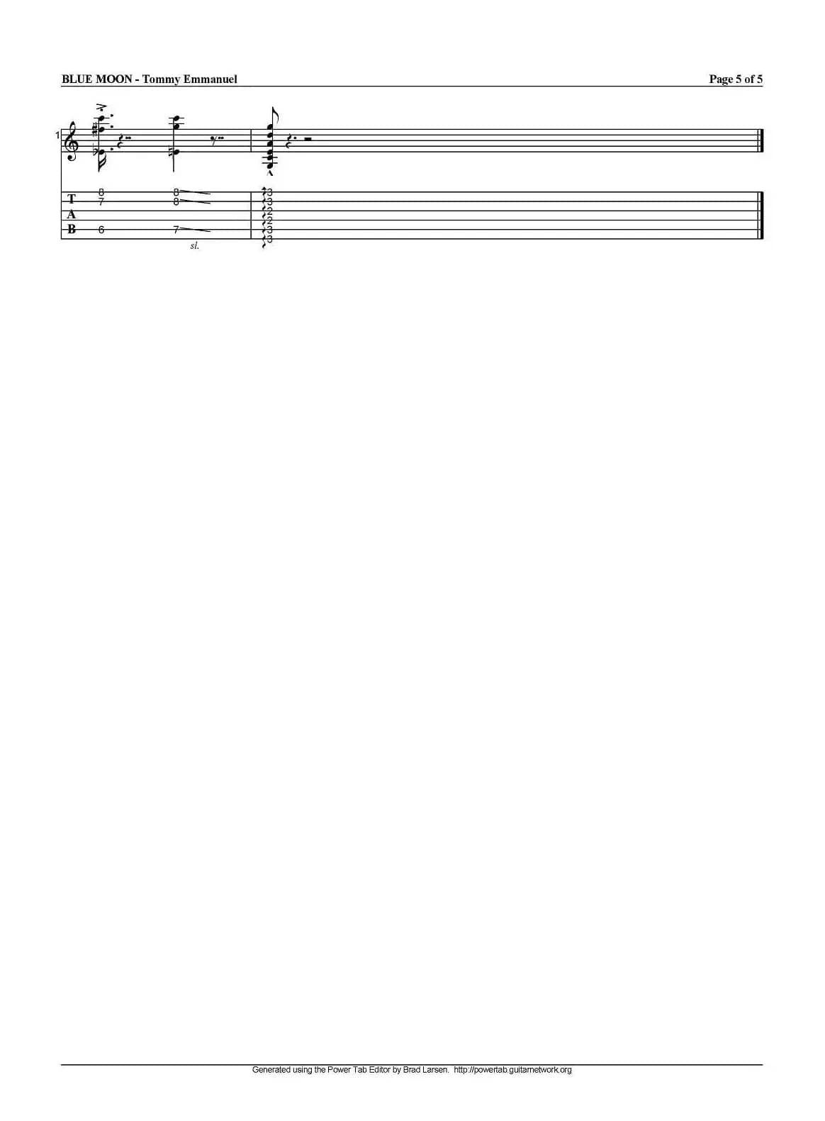 tommy emmanuel：blue moon（指弹吉他）