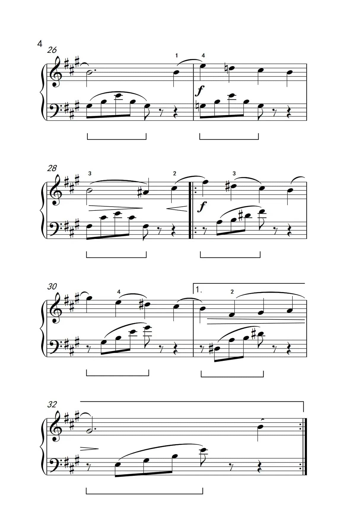 春之歌（约翰·汤普森 成人钢琴教程 第二册）