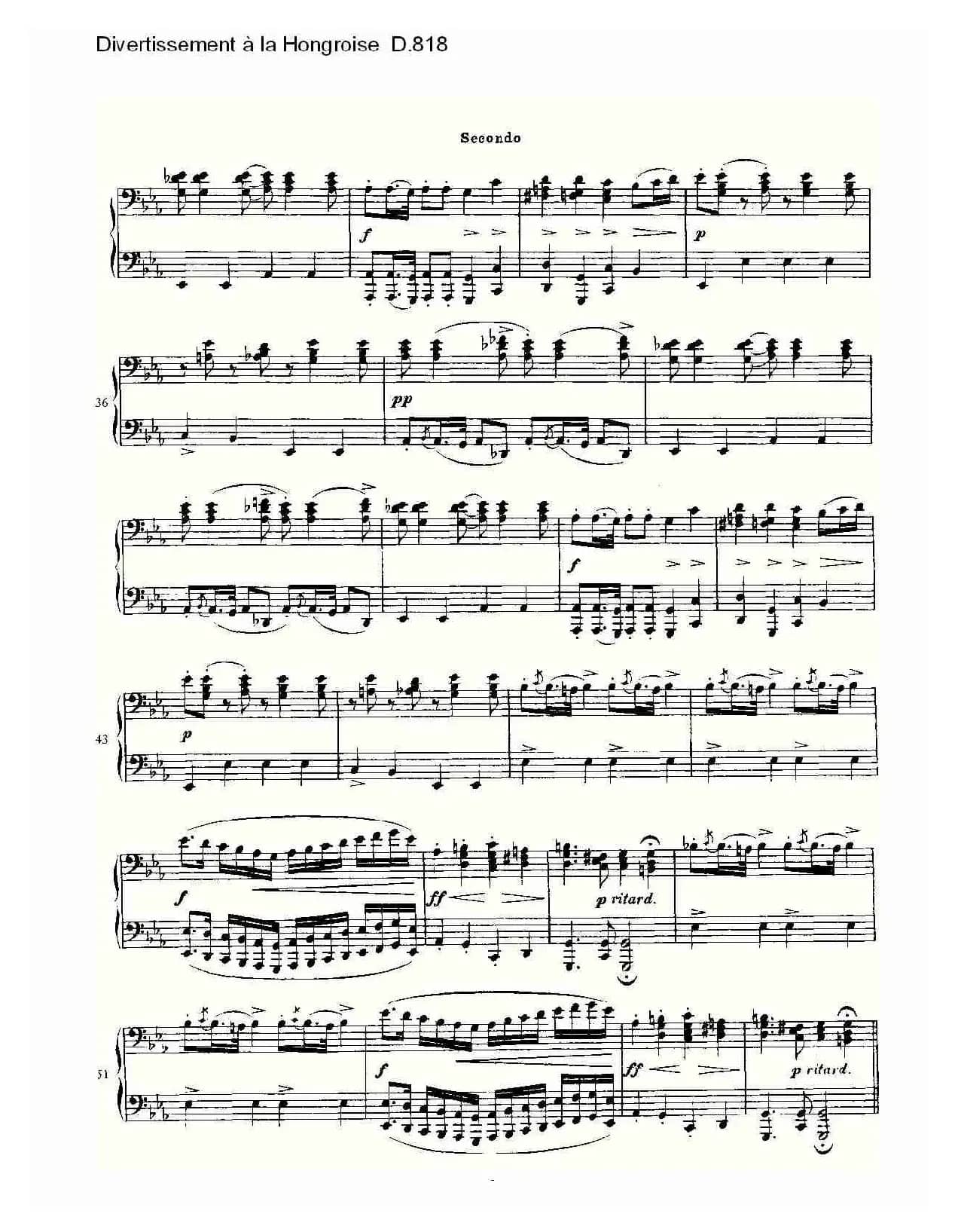 Divertissement à la Hongroise D.818