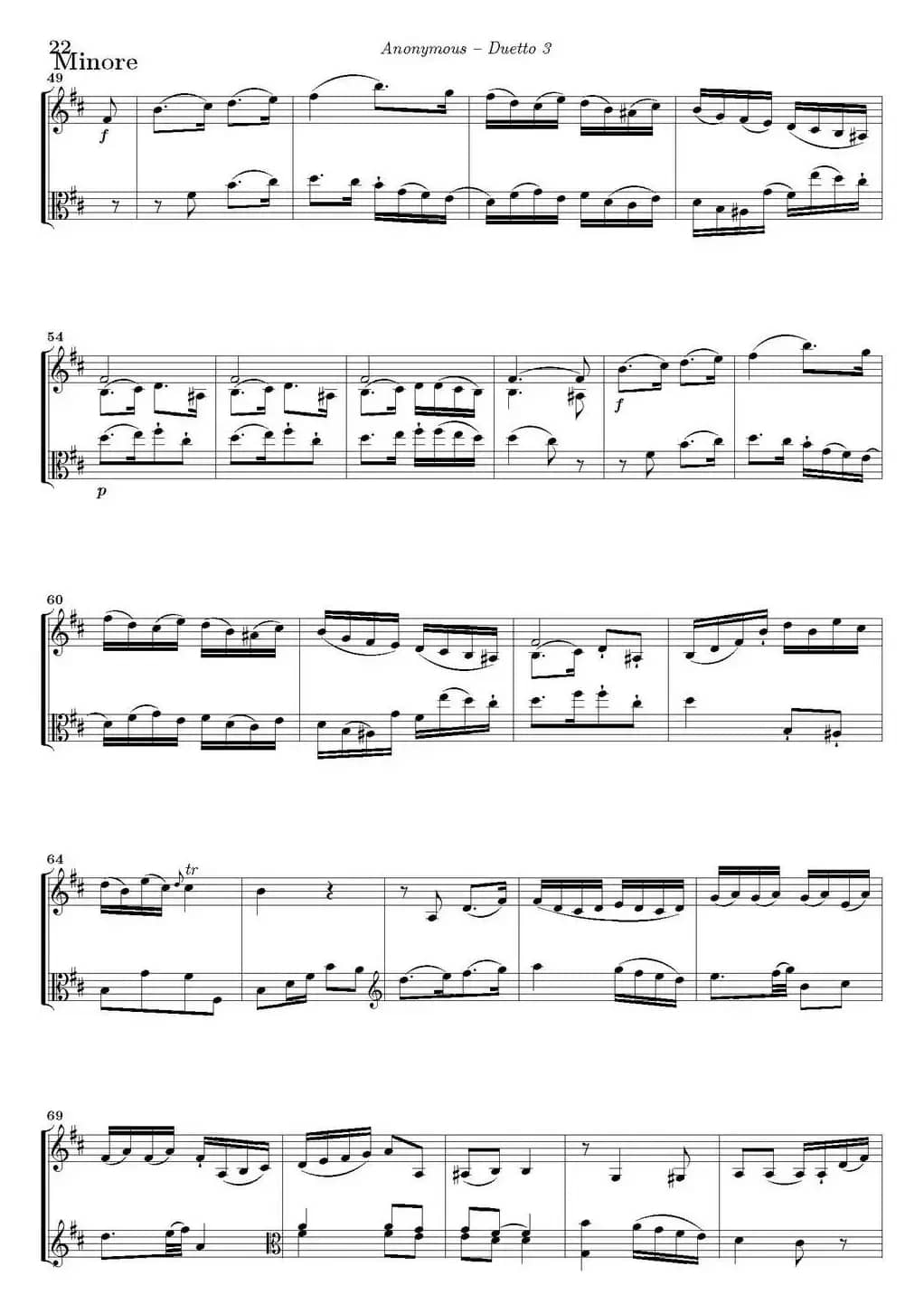 Duetto 3（小提琴+中提琴）